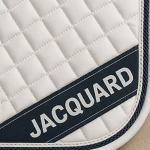 Saddle Pad Featuring Stitched Jacquard Tape